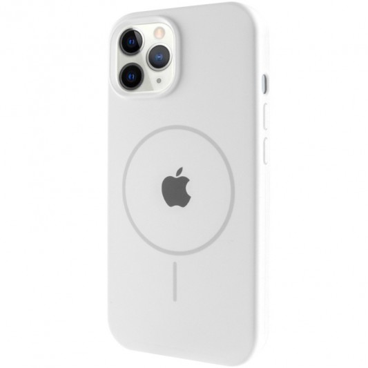 Чехол Silicone Case Full Protective (AA) with MagSafe для Apple iPhone 12 Pro Max (6.7") Белый / White