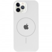 Чехол Silicone Case Full Protective (AA) with MagSafe для Apple iPhone 12 Pro Max (6.7") Белый / White