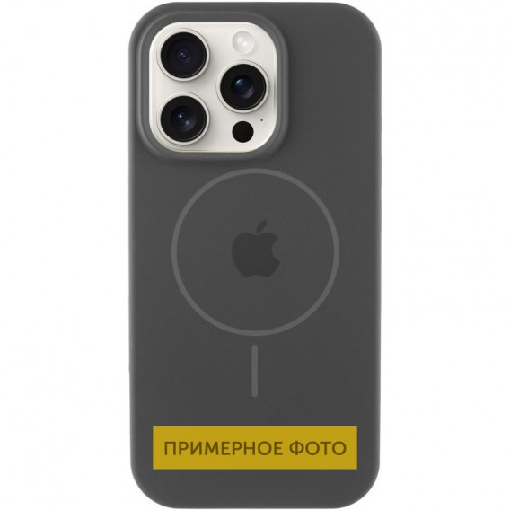 Чехол Silicone Case Full Protective (AA) with MagSafe для Apple iPhone 16 Plus (6.7") Серый / Dark Gray