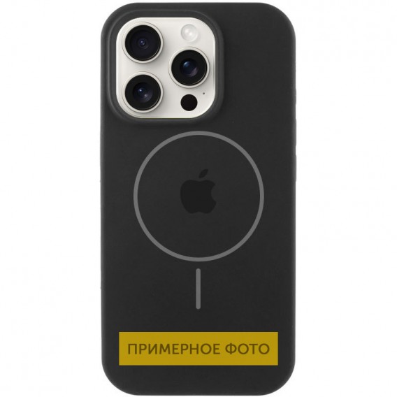 Чохол Silicone Case Full Protective (AA) with MagSafe для Apple iPhone 16 Plus (6.7") Чорний / Black