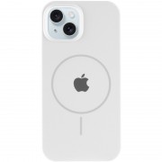 Чехол Silicone Case Full Protective (AA) with MagSafe для Apple iPhone 14 Plus (6.7") Белый / White