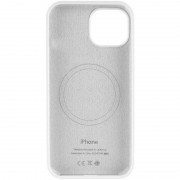 Чехол Silicone Case Full Protective (AA) with MagSafe для Apple iPhone 14 Plus (6.7") Белый / White