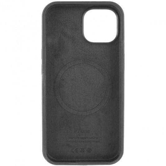 Чехол Silicone Case Full Protective (AA) with MagSafe для Apple iPhone 14 Plus (6.7") Черный / Black - изображение 2
