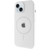 Чохол Silicone Case Full Protective (AA) with MagSafe для Apple iPhone 15 Plus (6.7") Білий / White