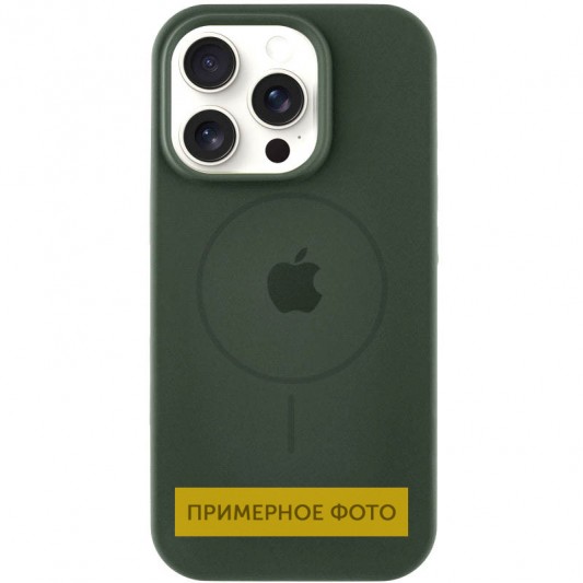 Чохол Silicone Case Full Protective (AA) with MagSafe для Apple iPhone 15 Plus (6.7") Зелений / Cyprus Green