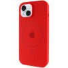 Чехол Silicone Case Full Protective (AA) with MagSafe для Apple iPhone 15 Plus (6.7") Красный / Red