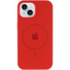 Чехол Silicone Case Full Protective (AA) with MagSafe для Apple iPhone 15 Plus (6.7") Красный / Red