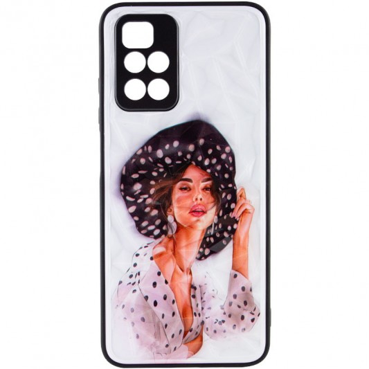 TPU+PC чехол Prisma Ladies для Xiaomi Redmi 10 Girl in a hat - изображение 1