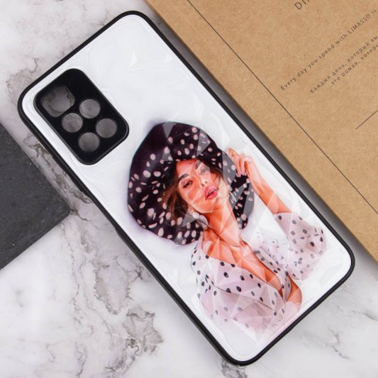 TPU+PC чехол Prisma Ladies для Xiaomi Redmi 10 Girl in a hat - изображение 3