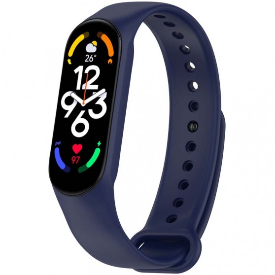 Силіконовий ремінець для Xiaomi Mi Band 7/6/5/4/3 Темно-синій / Midnight blue