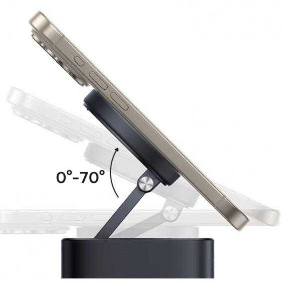 Компактний БЗП+HUB Baseus MagPro Series II 7-in-1 в чорному кольорі