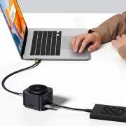 Компактний БЗП+HUB Baseus MagPro Series II 7-in-1 в чорному кольорі