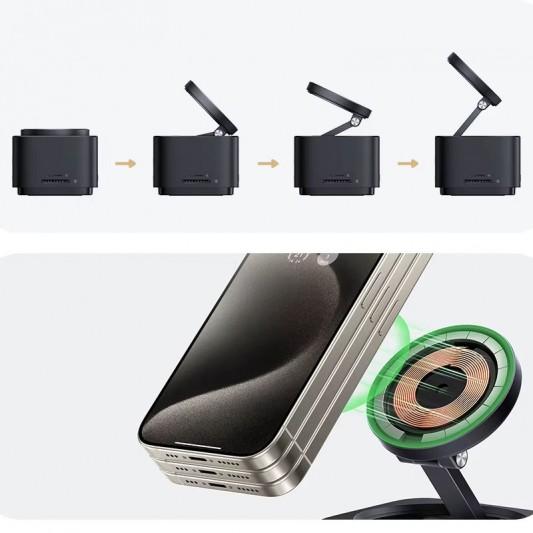 БЗП+HUB Baseus MagPro Series II 7-in-1 (USB-C to HDMI 4K 60Hz+2USB-А+2C+1SD/TF) (B000729001) Cosmic Black - изображение 7