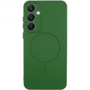 Чехол Silicone Cover Lakshmi Full Camera (AA) with MagFit для Samsung Galaxy S23 FE Зеленый / Dark green
