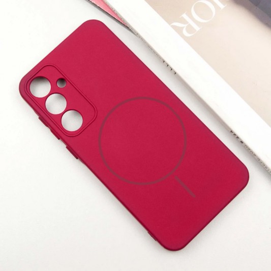 Чохол Silicone Cover Lakshmi Full Camera (AA) with MagFit для Samsung Galaxy S23 FE Червоний / Rose Red - зображення 1 