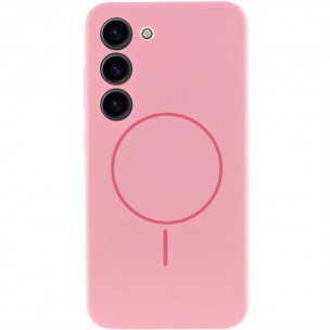 Чехол Silicone Cover Lakshmi Full Camera (AA) with MagFit для Samsung Galaxy S23 Розовый / Light pink