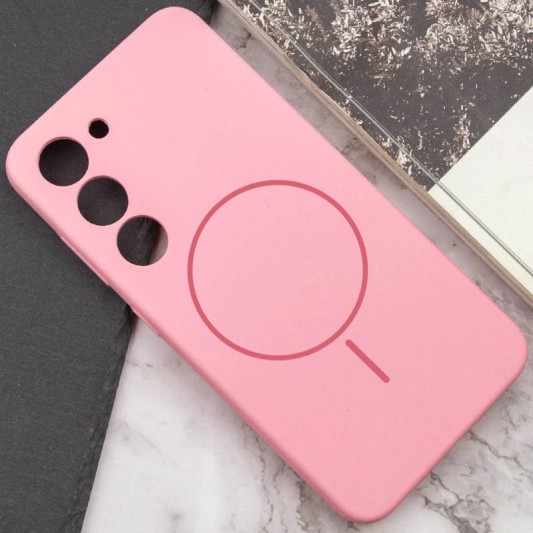 Чехол Silicone Cover Lakshmi Full Camera (AA) with MagFit для Samsung Galaxy S23 Розовый / Light pink - изображение 2
