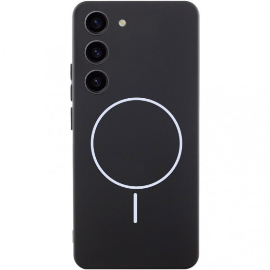 Чохол Silicone Cover Lakshmi Full Camera (AA) with MagFit для Samsung Galaxy S23 Чорний / Black
