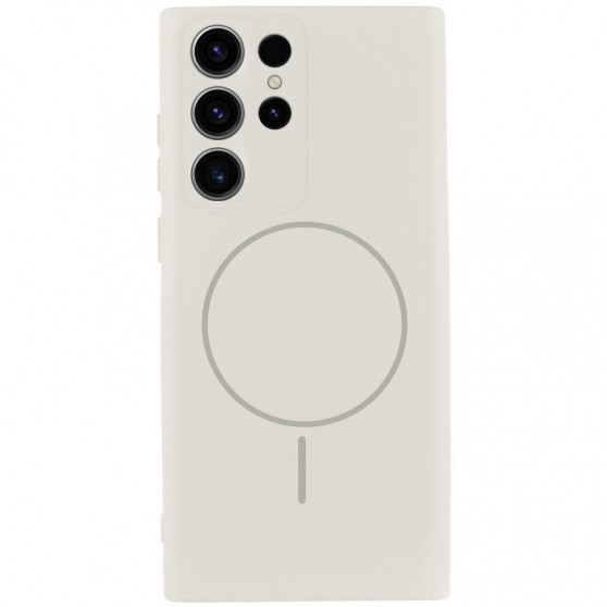 Чохол Silicone Cover Lakshmi Full Camera (AA) with MagFit для Samsung Galaxy S23 Ultra Білий / White