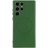 Чохол Silicone Cover Lakshmi Full Camera (AA) with MagFit для Samsung Galaxy S23 Ultra Зелений / Dark green
