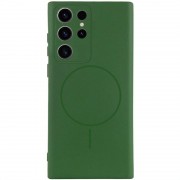 Чехол Silicone Cover Lakshmi Full Camera (AA) with MagFit для Samsung Galaxy S23 Ultra Зеленый / Dark green