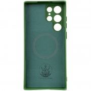 Чехол Silicone Cover Lakshmi Full Camera (AA) with MagFit для Samsung Galaxy S23 Ultra Зеленый / Dark green