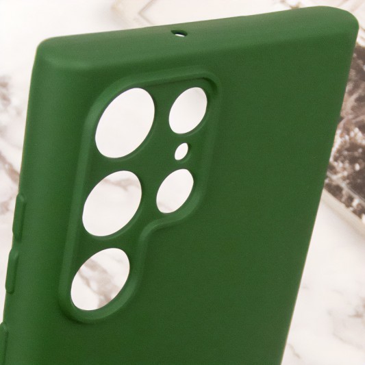 Чехол Silicone Cover Lakshmi Full Camera (AA) with MagFit для Samsung Galaxy S23 Ultra Зеленый / Dark green - изображение 3