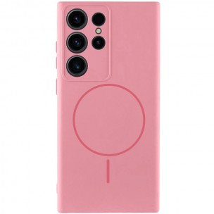 Чехол Silicone Cover Lakshmi Full Camera (AA) with MagFit для Samsung Galaxy S23 Ultra Розовый / Light pink