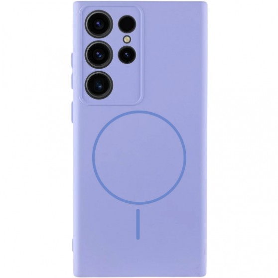 Чохол Silicone Cover Lakshmi Full Camera (AA) with MagFit для Samsung Galaxy S23 Ultra Бузковий / Dasheen