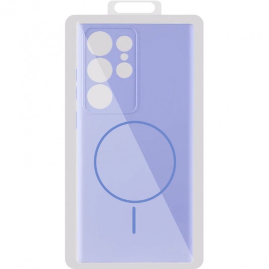 Чехол Silicone Cover Lakshmi Full Camera (AA) with MagFit для Samsung Galaxy S23 Ultra Сиреневый / Dasheen - изображение 4
