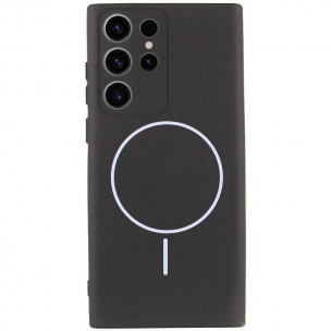 Чехол Silicone Cover Lakshmi Full Camera (AA) with MagFit для Samsung Galaxy S23 Ultra Черный / Black