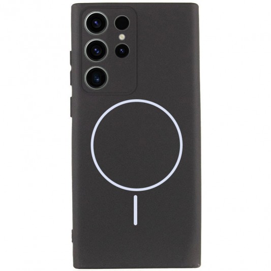 Чехол Silicone Cover Lakshmi Full Camera (AA) with MagFit для Samsung Galaxy S23 Ultra Черный / Black