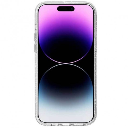 Чехол TPU Galaxy Sparkle (MagFit) для Apple iPhone 16e (6.1") Clear+Glitter - изображение 1