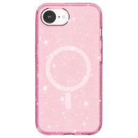 Чехол TPU Galaxy Sparkle (MagFit) для Apple iPhone 16e (6.1") Pink+Glitter