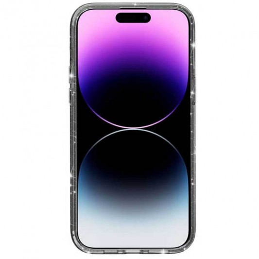 Чехол TPU Galaxy Sparkle (MagFit) для Apple iPhone 16e (6.1") Black+Glitter - изображение 1
