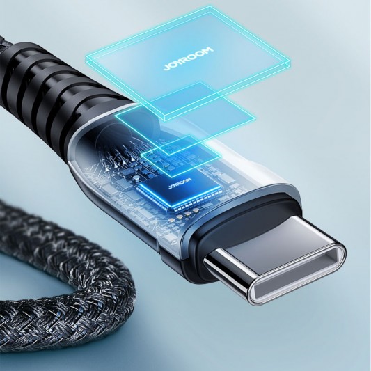 Дата кабель Joyroom S-1230K1 Type-C to Type-C 60W (1.2m) Чорний - зображення 1 