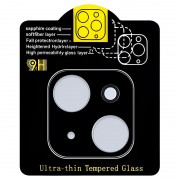 Защитное стекло на камеру Full Block (тех.пак) Apple iPhone 13 mini (5.4") / 13 (6.1") Черный
