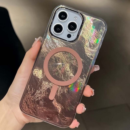Чехол TPU Shiny Mountain (MagFit) для Apple iPhone 16 Pro (6.3") Chocolate - изображение 1