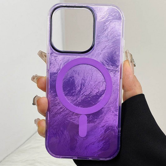 Чехол TPU Shiny Mountain (MagFit) для Apple iPhone 15 Pro Max (6.7") Purple - изображение 1