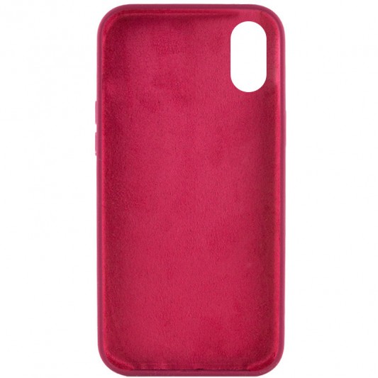 Чохол Silicone Case Full Protective (AA) NO LOGO для Apple iPhone XR (6.1") Бордовий / Maroon - зображення 2 