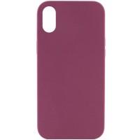Чехол Silicone Case Full Protective (AA) NO LOGO для iPhone XR (6.1") Бордовый / Plum