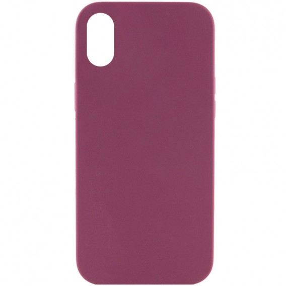 Чохол Silicone Case Full Protective (AA) NO LOGO для Apple iPhone XR (6.1") Бордовий / Plum
