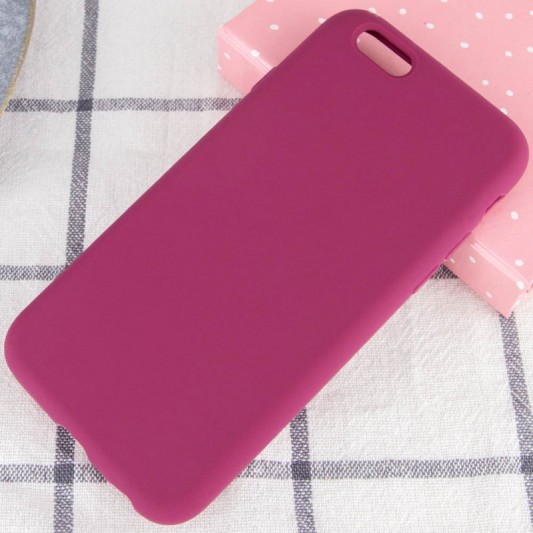 Чохол Silicone Case Full Protective (AA) NO LOGO для Apple iPhone SE (2020) Бордовий / Maroon - зображення 1 
