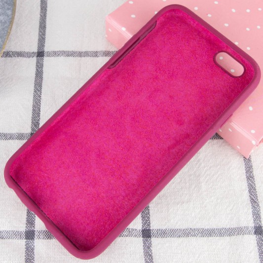 Чохол Silicone Case Full Protective (AA) NO LOGO для Apple iPhone SE (2020) Бордовий / Maroon - зображення 2 