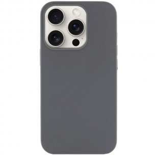 Чехол Silicone Case Full Protective (AA) NO LOGO для Apple iPhone 15 Pro (6.1") Серый / Dark Gray
