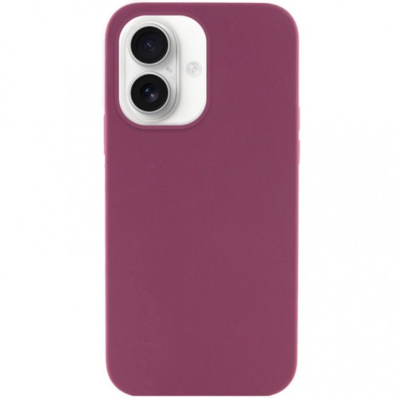 Чехол Silicone Case Full Protective (AA) NO LOGO для Apple iPhone 16 (6.1") Бордовый / Plum