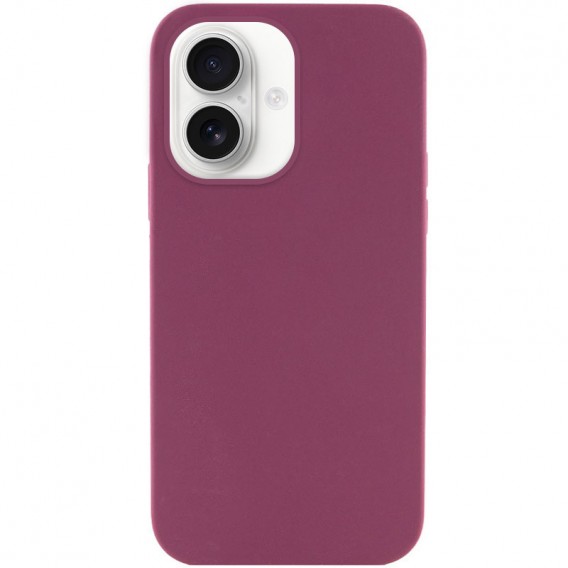 Чехол Silicone Case Full Protective (AA) NO LOGO для Apple iPhone 16 (6.1") Бордовый / Plum