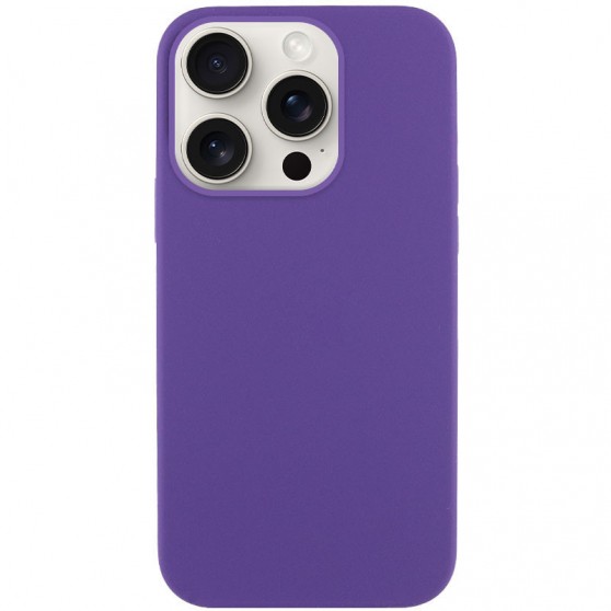 Чехол Silicone Case Full Protective (AA) NO LOGO для Apple iPhone 16 Pro (6.3") Фиолетовый / Amethyst