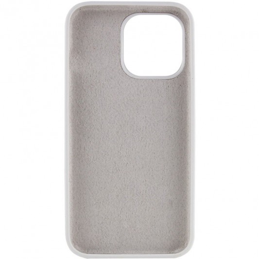 Чехол Silicone Case Full Protective (AA) NO LOGO для Apple iPhone 16 Pro (6.3") Белый / White - изображение 1