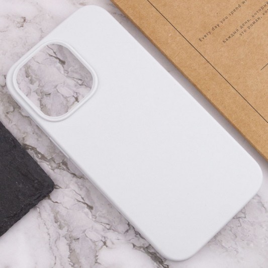 Чехол Silicone Case Full Protective (AA) NO LOGO для Apple iPhone 16 Pro (6.3") Белый / White - изображение 4